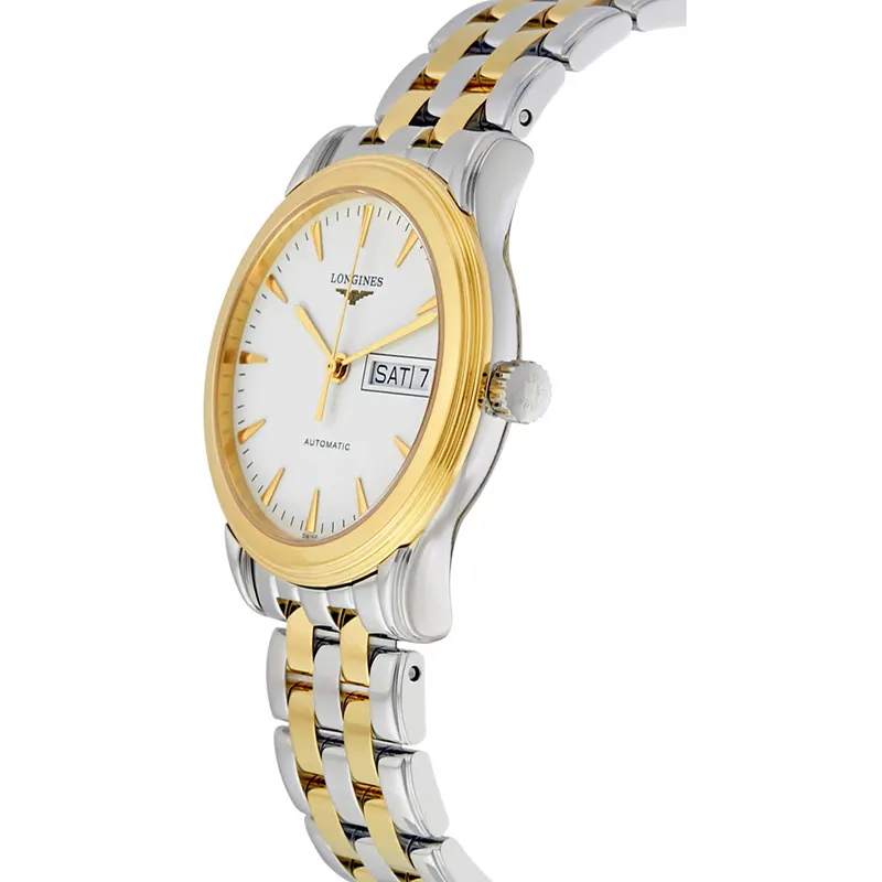 Longines Flagship Automatic White Dial Two-tone Men's Watch | L4.799.3.22.7